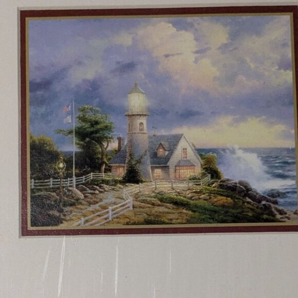 Thomas Kinkade Lighthouse Prints 10x8 Certificate of Authenticity costal sea - Picture 10 of 16